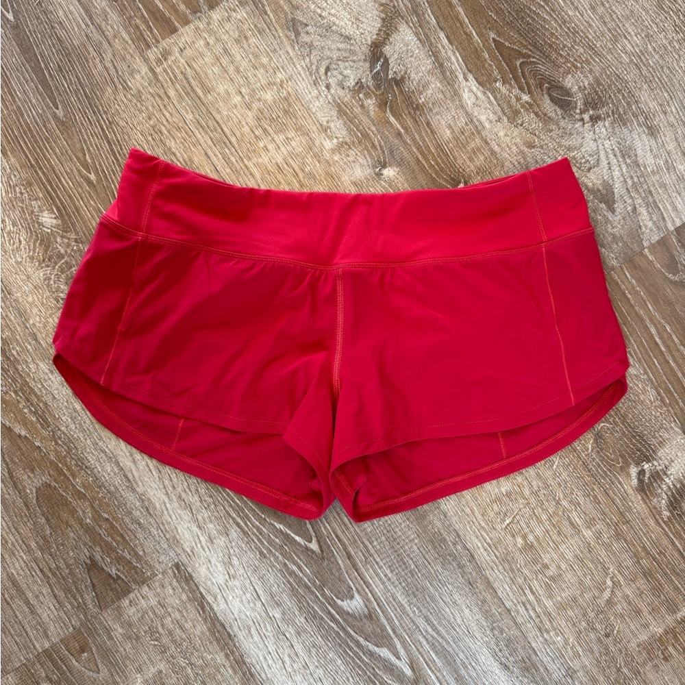 lululemon athletica Red Low Rise Speed Short 2.5